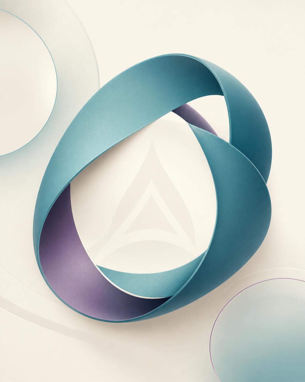 Teal Leadership Loop artwork surrounding the Guiding Flame mark